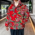 thumbnail image 2 of Chaqueta de trabajo de otoño-invierno CHAO abrigo de algodón de peonía cálido rojo, 2 of 5