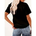 thumbnail image 4 of Spider Mom Graphic Print Women's Casual Short-Sleeve T-Shirt - Black with Red & White Lettering - Round Neck - Sizes S-XXL - Machine Washable - All-Season Comfort Fit, 4 of 7