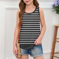 thumbnail image 2 of QTOCIO Summer Girls Tank Top, Toddler Girl Clothes, Girls' Casual Sleeveless Neck Printed Round Neck Top, Black, 13 Years, 2 of 5