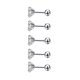 thumbnail image 1 of Pendientes de 5 piezas, pernos de cristal chapados en perno, accesorios de joyería geométrica, decoraciones de cartílago, moda para mujeres y Ropa, zapatos y accesorios Miscelánea acero 0.8*8*3mm Jumpingount AP009679-16B, 1 of 6