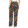 thumbnail image 3 of Uemuo Colorful Pineapples1 Pattern Women's Wide Leg Palazzo Lounge Pants with Pockets Light Weight Loose Comfy Casual Pajama Pants-XX-Large, 3 of 9