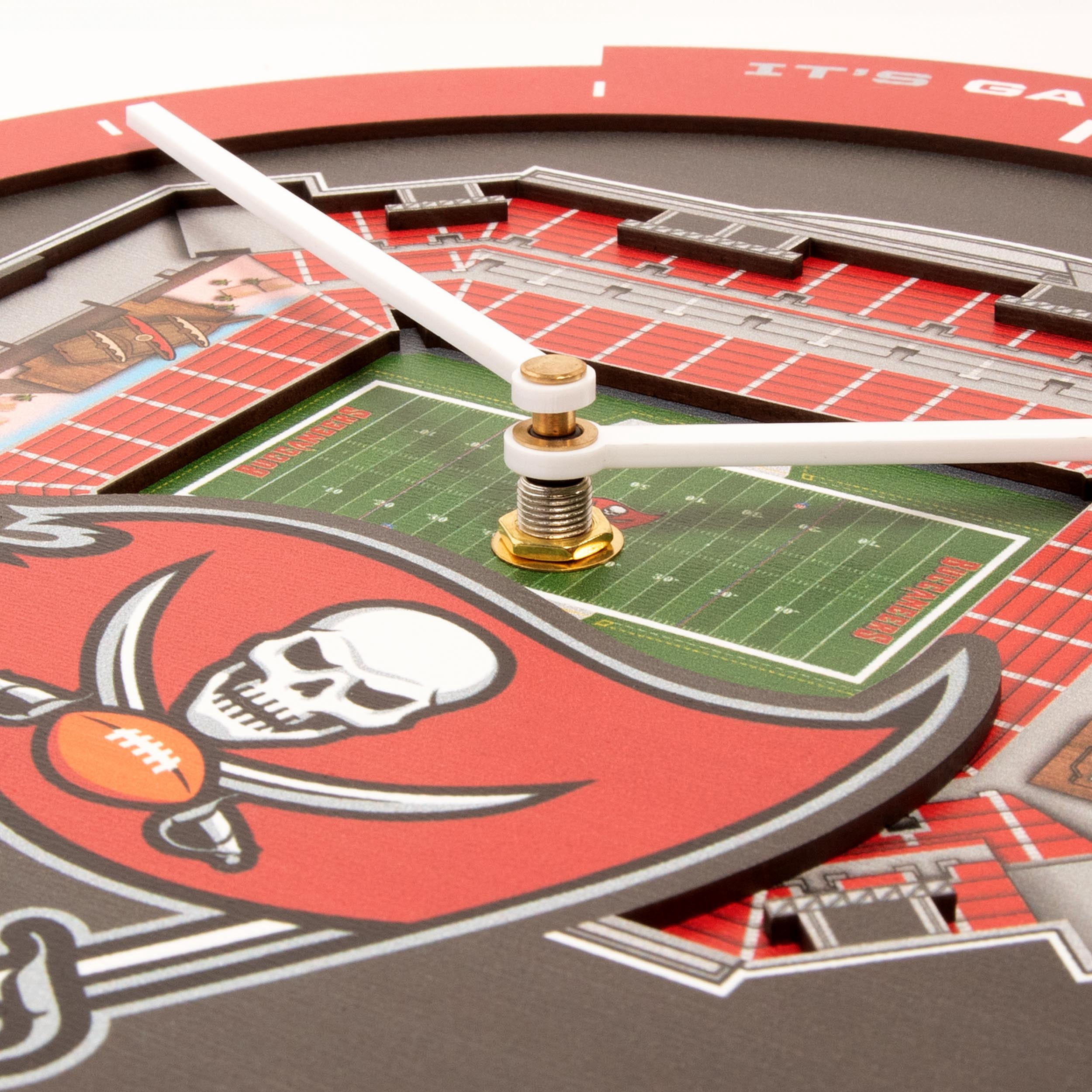 YouTheFan NFL Tampa Bay Buccaneers Stadiumview 3D Wall Clock