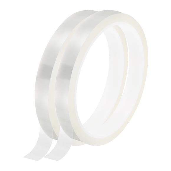 Uxcell Clear Heat Tape, 2 Rolls 12mmx33m 108ft High Temperature Heat Resistant Tape for Sublimation