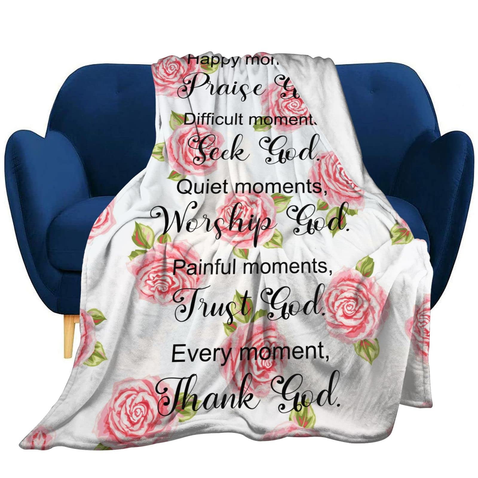 Christian Throw Blanket Religious Gifts Inspirational Fluffy Soft
