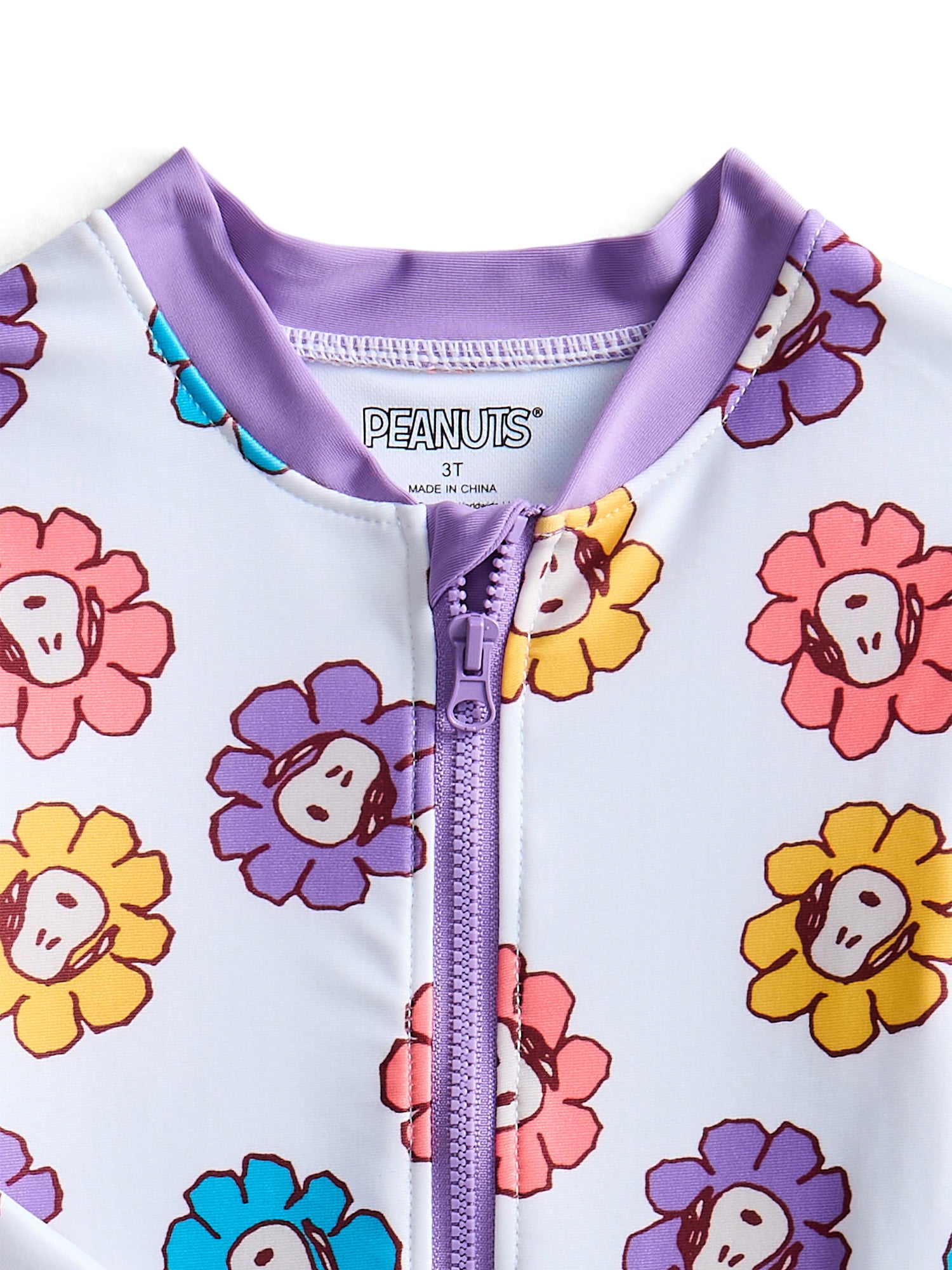Character Toddler Girl Rash Guard Swimsuit, Sizes 12M-5T