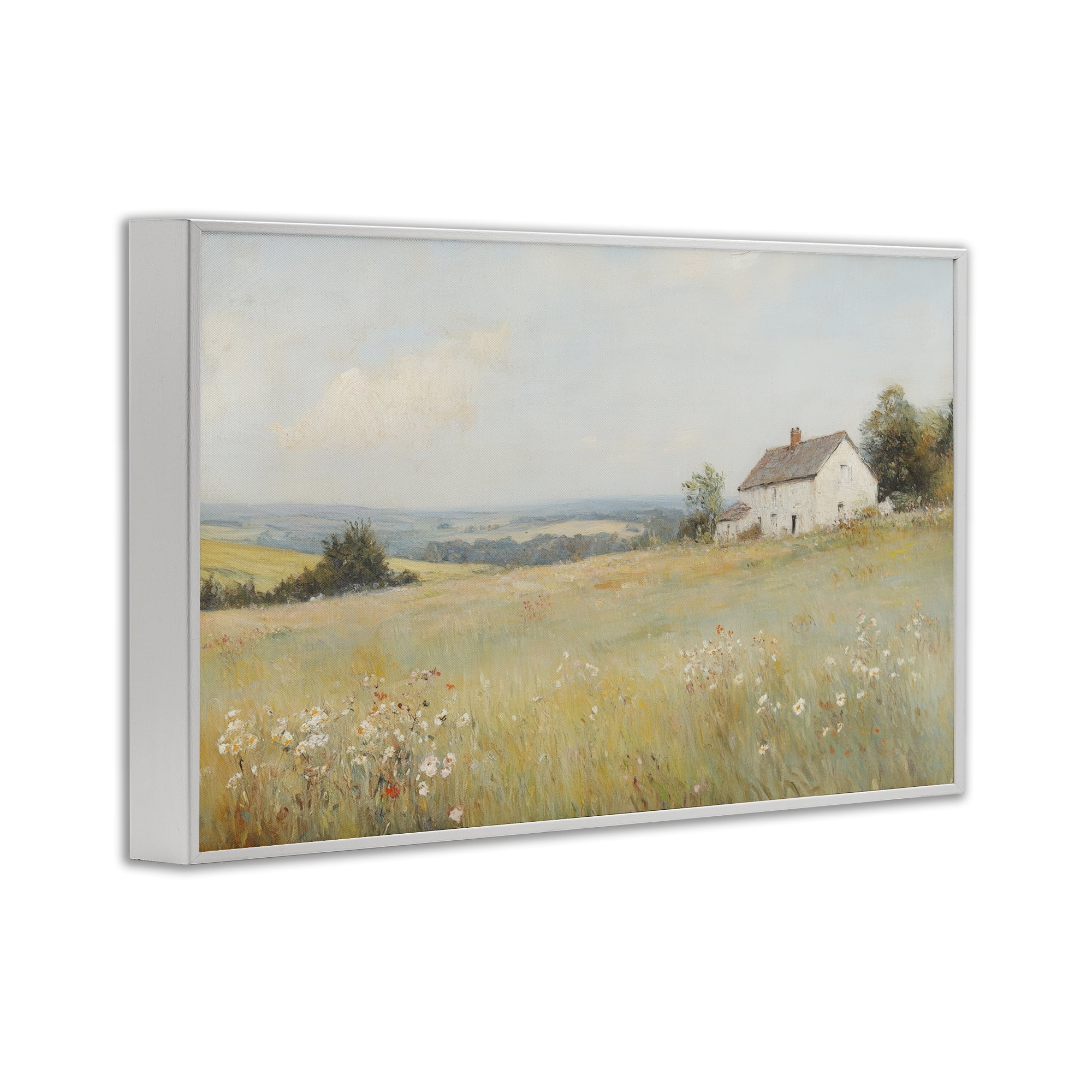 Stupell Industries Little House In The Prairie White Framed Giclee Art, design by Petal Prints Design