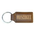 thumbnail image 4 of Keychain - Rectangle - Muscogee - Leather, 4 of 4