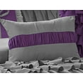 thumbnail image 4 of 7 Piece BRISE Double Color Ruffled Clearance bedding Comforter Set Fade Resistant, Wrinkle Free, No Ironing Necessary, Super Soft, All Size-Queen King Cal.King Size (King, Gray/Purple), 4 of 4