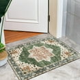 thumbnail image 4 of Tzou Area Rug 2x3 Vintage Retro Rug Indoor Door Mat Non Slip Carpet for Bathroom Entryway Bedroom, Dark Green, 4 of 8