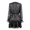 thumbnail image 2 of Vestido George para Dama, Escote V, con Paneles, Manga Larga Print Negro Talla M, 2 of 4
