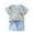Sky Blue A, variant on Loopsun Toddler Summer Sets, Kids Summer Printed Round Neck Short Sleeve Top and Shorts Set Sky Blue 3-4 Years