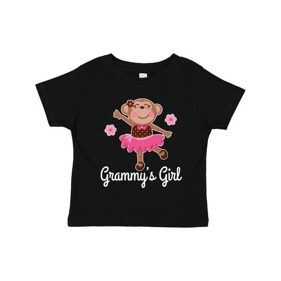 Inktastic Grammy Girl Ballerina Monkey Girls Toddler T-Shirt