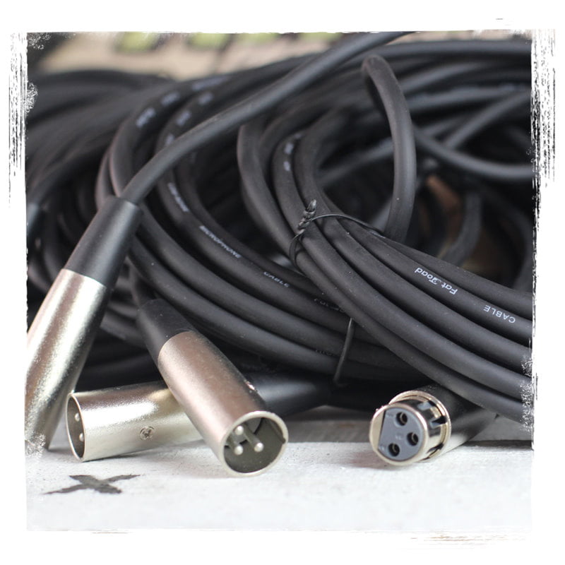 Dynamic Vocal Microphones with XLR Mic Cables & Clips (3 Pack) by 