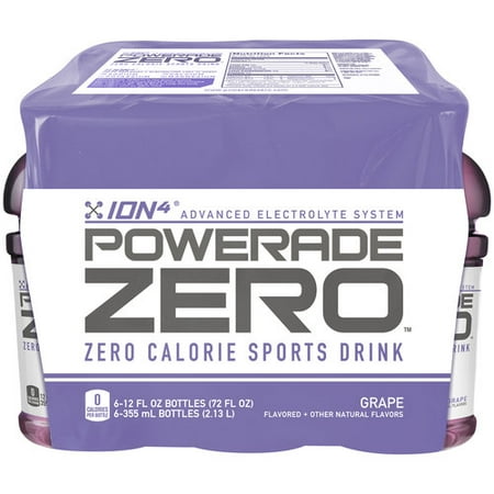 POWERADE ZERO ION4 Grape Sports Drink, 12 oz, 6pk
