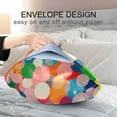 thumbnail image 4 of Yayeee Pillowcase Standard Size Set of 2 Satin Wrinkle Resistant Pillow Case, Pink Colorful Circles, 4 of 7