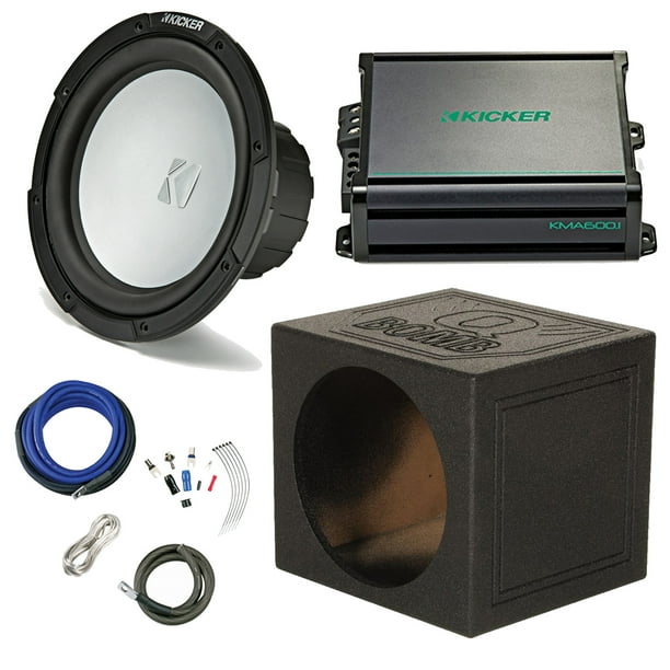 Kicker 10" Marine Boat Weatherproof Outdoor Subwoofer, Kicker 600 Watt Weatherproof Mono Sub