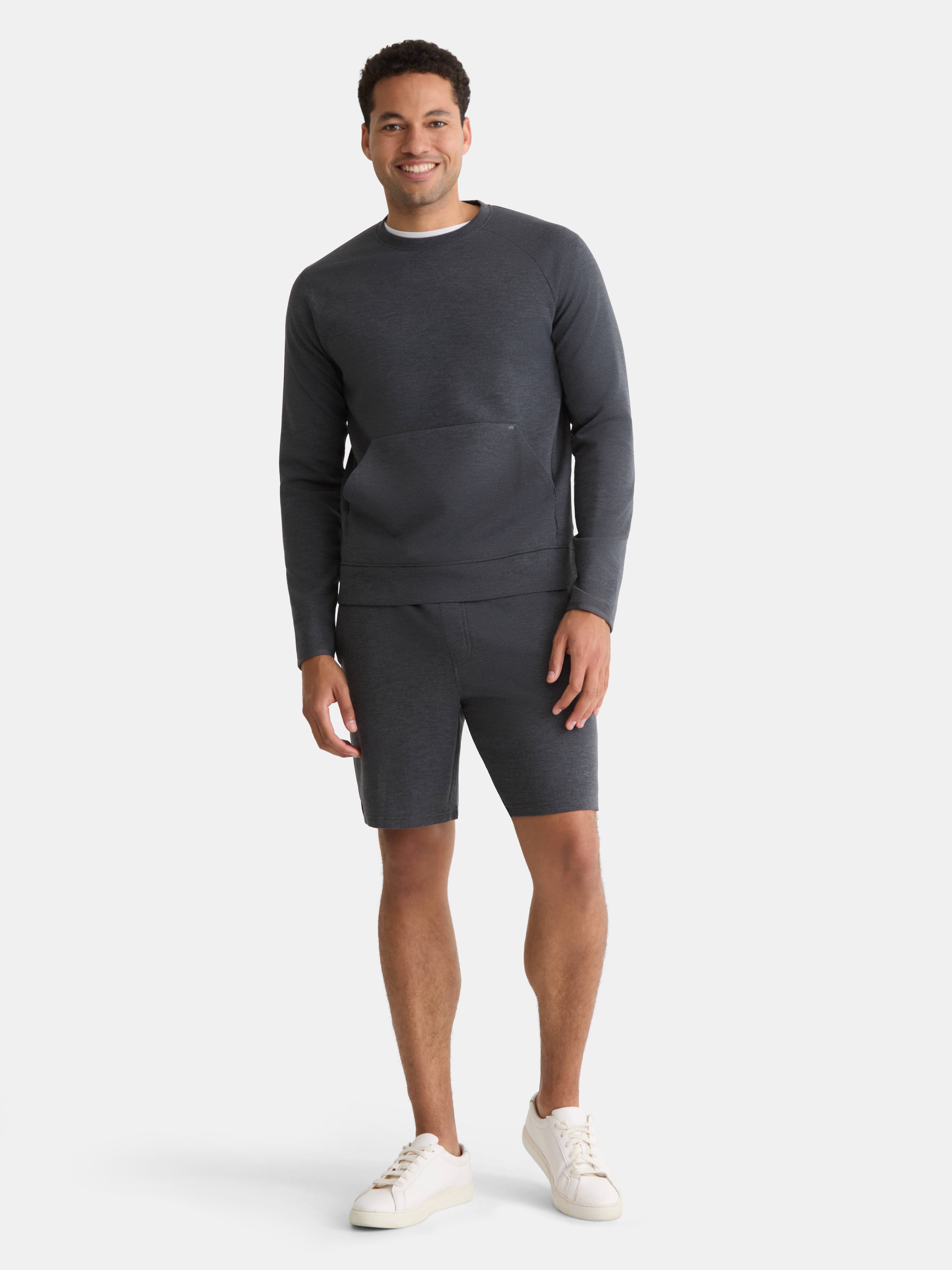 Athletic Works Men's and Big Men's Fusion Double Knit Shorts 8" Inseam, Sizes S-5XL