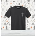 thumbnail image 2 of Shop4Ever Jesus Cross Cursive Script Pocket Size Toddler's Cotton T-Shirt 2T Black, 2 of 6