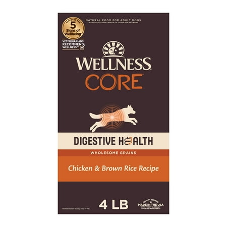 UPC: 0076344898009 | Wellness CORE Digestive Health Chicken & Brown Rice Dry Dog Food 4 Pound Bag