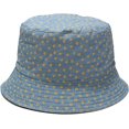 thumbnail image 3 of CoCopeaunts Blue Bucket Hat for Women Men Unisex Cotton Wide Brim Sun Cap Outdoor Summer Travel Hiking Reversible Fisherman Hat, 3 of 8