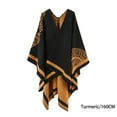 thumbnail image 2 of Jumpingount Poncho de invierno frío para mujer, capa de moda, abrigos portátiles para mantener el calor, chal cálido para fiestas, vestirse para viajes Abrigos y chamarras Amarillo Jumpingount AP013379-06, 2 of 6
