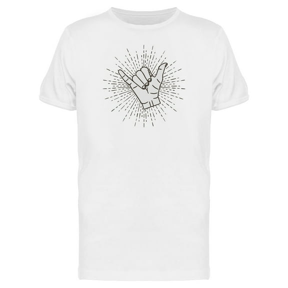 Girl With With Surf Gesture T-Shirt Men -Image by Shutterstock, Male x-Large