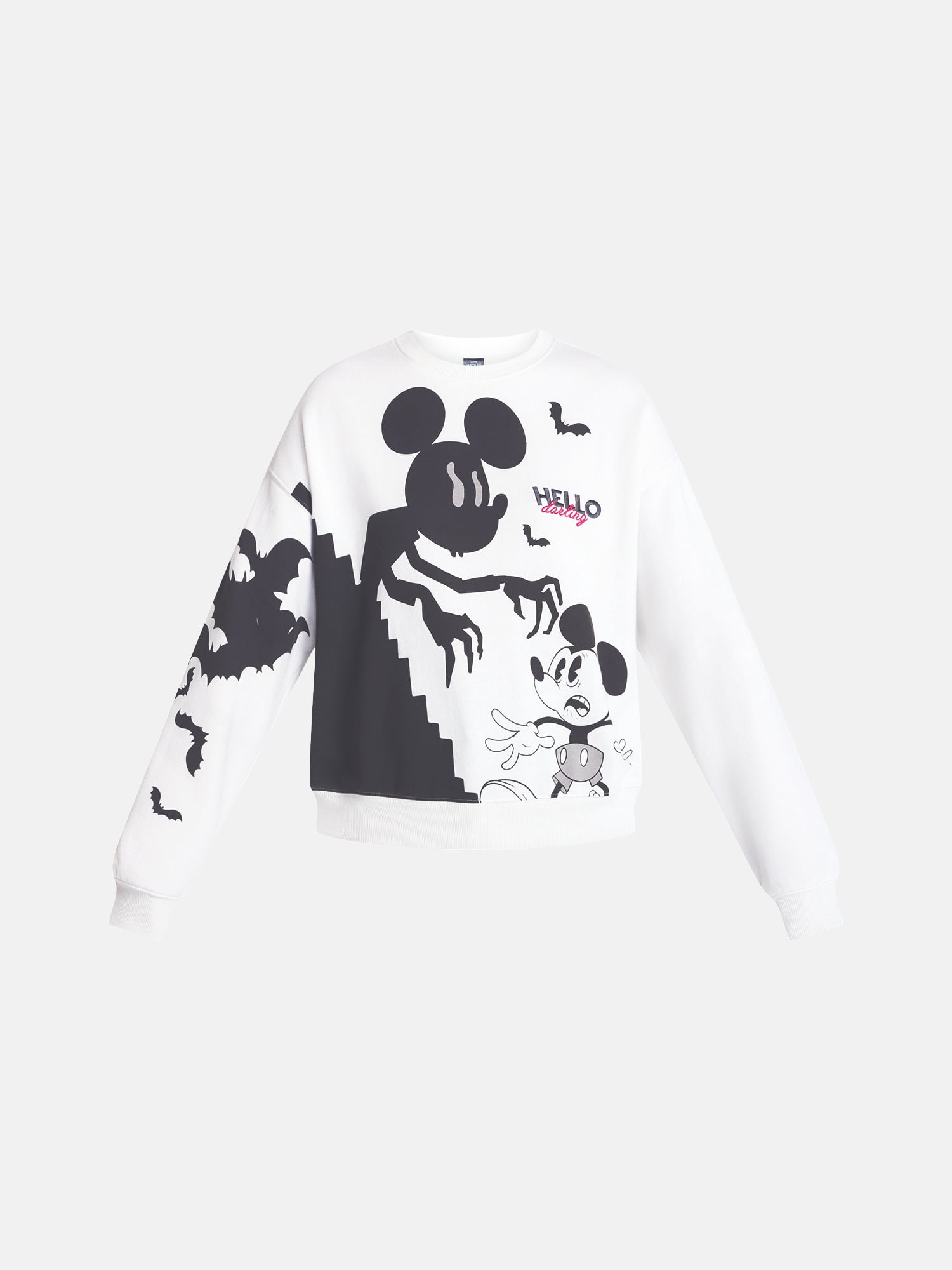 Disney Mickey Mouse Women's Halloween Graphic Sweatshirt with Long Sleeves, Sizes XXS-XXL