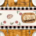 thumbnail image 3 of 13''x72'' Easter Table Runner Set of 2, Cotton Linen Buffalo Plaid Gnomes Egg Happy Easter Carrots Flower Dining Table Decoration Spring Farmhouse Kitchen Dining Party for Tables of 4-6 People, 3 of 4
