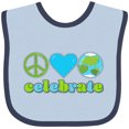 thumbnail image 3 of Inktastic Celebrate Earth Day Peace Love Earth Boys or Girls Baby Bib, 3 of 4