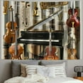 thumbnail image 2 of Orinice Musical Instruments Piano Keyboard Tapestry Wall Hanging Unique Style Graphic Tapestries Home Wall Decor Art for Living Room Bedroom Apartment Farmhouse Dorm - Decorations for Dorm 40x60inch, 2 of 6
