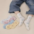 thumbnail image 7 of 5 Pairs Toddler Girl Kids Socks, Cute Flower Soft Cotton Crew Socks, 1~12Years, 7 of 7