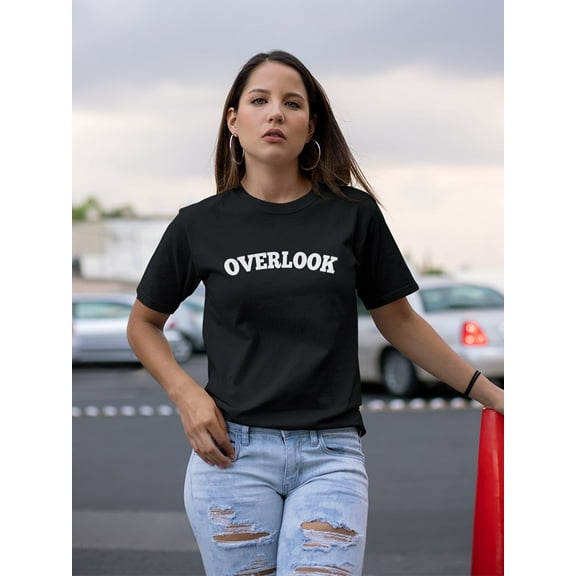 Overlook Graphic Women Black T-Shirt, Female Small