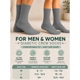 thumbnail image 6 of Comfello Diabetic Socks Crew for Men & Women – 12 Pairs of Non-Binding Neuropathy Socks, 6 of 7