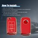 thumbnail image 5 of Unique Bargains Funda de silicona para llave inteligente Fob para Volkswagen Tiguan 2010-2017 Key Fob Shell Protector Keyless Red, 5 of 6