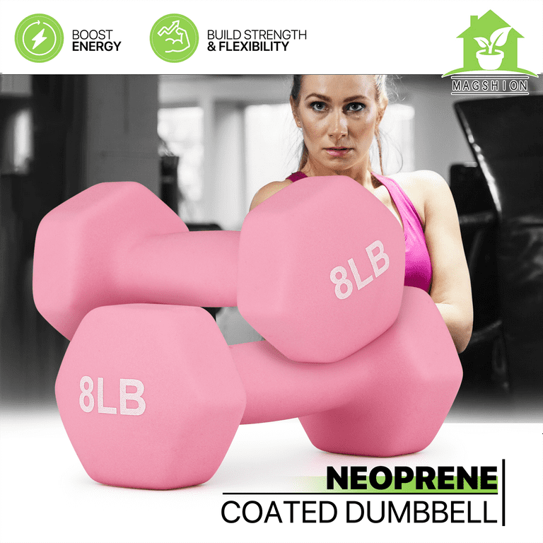 Fitness Alley Neoprene 3 Pairs Workout Dumbbells (8LB,10LB &12LB) - Non Slip, Anti Roll Exercise - Foto 5