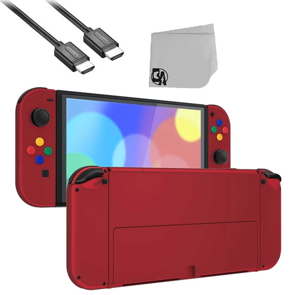 Restored Nintendo Switch OLED Model White Set Video Game Console with 64 GB Data Storage
