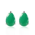 thumbnail image 2 of Galaxy Gold 14k White Gold 2 Carat Emerald Stud Earrings, 2 of 3