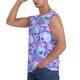 thumbnail image 3 of Fotbe Blue Skull Daisy Men's Camiseta sin Mangas Estampada para Hombres, Playera Casual para Gimnasio, Entrenamiento, Playa-X-Large, 3 of 7