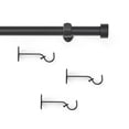 thumbnail image 5 of Threadmade Serena Single Curtain Rod with Contemporary Cap Finial, Antique Black - 32"W x 78"L, 5 of 6
