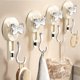 thumbnail image 5 of Vacuum Suction Cup Hook | Strong Plastic Wall Mount | No Trace & Tool-Free Installation | 11x6.2x5.5cm | Beige & Clear | Towel, Cloth, Hat Organizer | 1 Pack, 5 of 6
