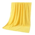 thumbnail image 2 of Corals Velvet Towel Solid Color Water Absorbent Face Towels for Spa Clean Bath Towel(Yellow), 2 of 2
