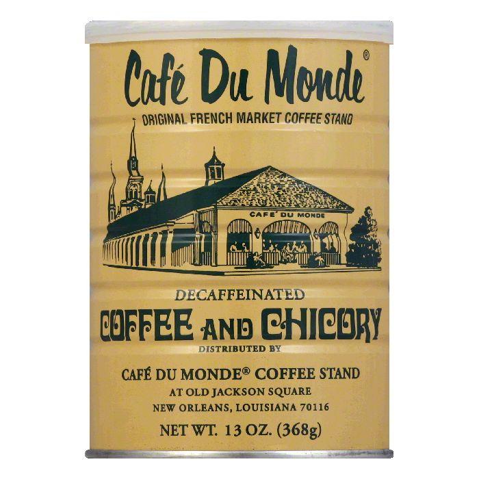 Cafe Du Monde Coffee Chicory Blend, Decaf, 13oz. (12 x 13oz. Cans
