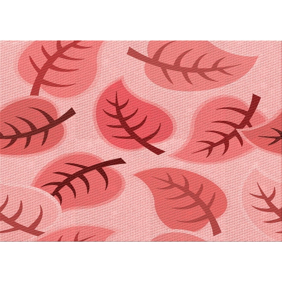 Ahgly Company Indoor Rectangle Patterned Pastel Pink Area Rugs, 5' x 7'