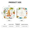 thumbnail image 4 of Kdxio Chair Seat Covers Travel Animals Print Chair Covers for Dining Room Square Washable Chair Protector Seat(Four Pieces), 4 of 5