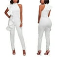 thumbnail image 2 of Women Solid Color Ruffled Jumpsuit Jumper Sleeveless Rompers Summer Beach Holiday New, 2 of 4