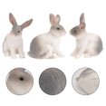 thumbnail image 3 of Lapins Modèles 3pcs Modèles Lapins Simulés Jouets Animaux Décoratifs Enfants Accessoires Cognitifs Gris, 3 of 8