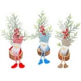 thumbnail image 1 of 3PCS Gnomes Doll Lovely Knitted Hat Mini Xmas Tree Holiday Atmosphere Props Desktop Ornament Faceless Doll Merry Christmas Party Decoration Children Gift, 1 of 6