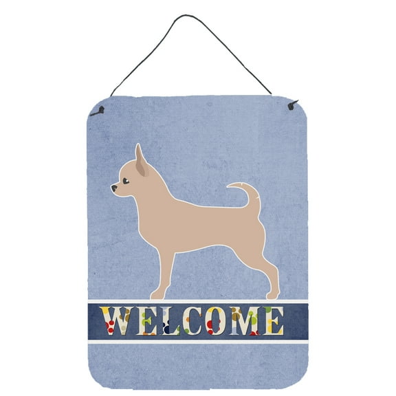 Carolines Treasures BB5554DS1216 Chihuahua Welcome Wall or Door Hanging Prints