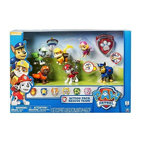 paw patrol pups and vehicles set