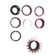 thumbnail image 1 of Bicycle 15T Single Speed Flywheel Set Conversion Kit Mountain Sprocket Gear Bike Red, 1 of 8